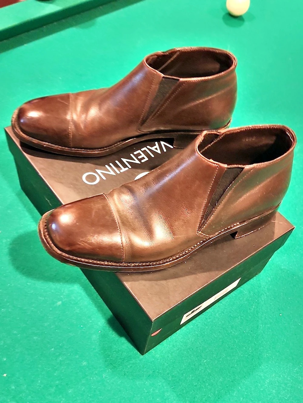 Prada Brown Leather Chelsea Boots